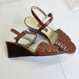 Bally Flame Leather Wedge sandals